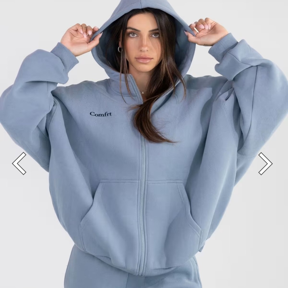 Comfrt Cloud Zip-Up Hoodie in Willow